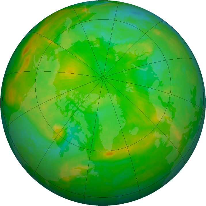 Arctic ozone map for 06 July 2002